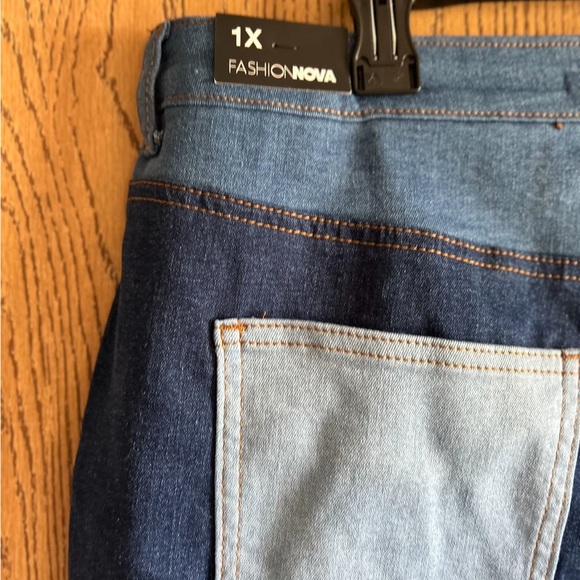 Nwt fashion nova devil in the details patchwork flares - Picture 4 of 5